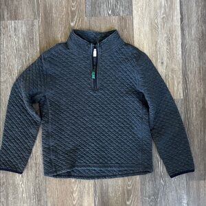 J Crew Kids Quilted Half-Zip Pullover in Dark Blue